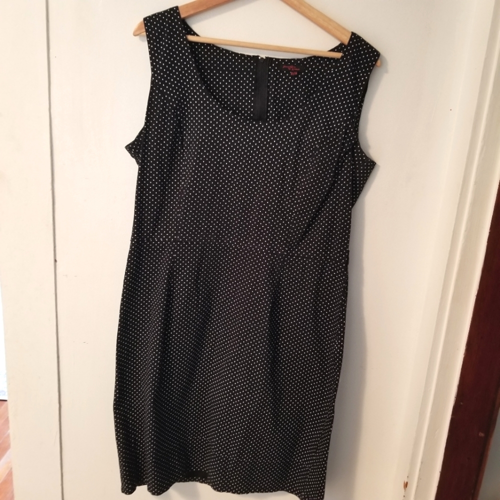 Jennifer & Grace Black Polka Dot Sheath Dress